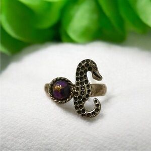 Copper Purple Turquoise Solid Sterling Silver Ring 925 Size 6